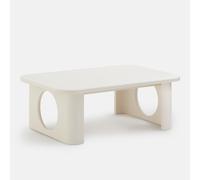 Tavolino con gambe scolpite, lunghezza 88 cm, MORTI Beige TU