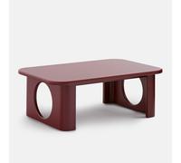 Tavolino con gambe scolpite, lunghezza 88 cm, MORTI Rosso TU