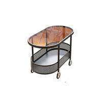 Tavolino con rotelle,Libreria mobile,Movable trolley sofa side table creative side,Adatto living room,Moderno,Soggiorno,Ufficio black,B