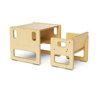 tavolino con sedie per bambini,Set di tavolo e sedia Montessori per lo svezzamento dei più piccoli,giocare con i giocattoli, fare merenda, mobili Montessori per bambini da 1 a 3 anni