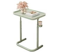 Tavolino con vassoio regolabile con portabicchieri e piano sollevabile, grande scrivania per computer portatile per divani, sedie, sedie reclinabili, scrivania portatile da gioco e tavolino laterale