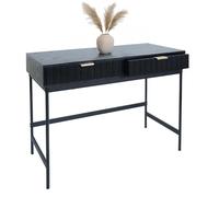 Tavolino console HWC-O41, tavolino telefono sideboard, cassetto industriale melamina 85x100x40 cm - effetto legno nero