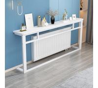 Tavolino Consolle, Tavolino da Divano, Mensola Copritermosifone con Struttura Componibile, Mensola per Termosifone, per Riporre Oggetti e Decorare(White,160x20x89cm)