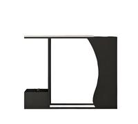 Tavolino Consolle Ultra Stretto in Pietra con Fioriera Integrata e Piedini Regolabili Montaggio Semplice, Perfetto per Corridoi, Dietro Divano o Ingresso(Black,140 * 25 * 80cm)