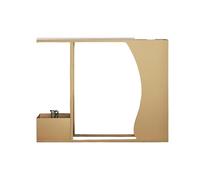 Tavolino Consolle Ultra Stretto in Pietra con Fioriera Integrata e Piedini Regolabili Montaggio Semplice, Perfetto per Corridoi, Dietro Divano o Ingresso(Gold,140 * 25 * 80cm)