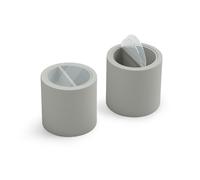 Tavolino contenitore, frigo bar da esterno, tavolino due scomparti da esterno BLOK PARTY Dimensioni Ø 55x h 55 cm coloreArgento