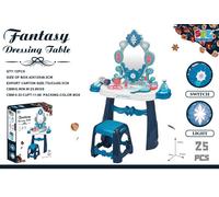 Tavolino cosmetico interattivo per bambini con luci e accessori