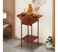 Tavolino da altare con cassetti per preghiera e meditazione, santuario domestico per statue e offerte