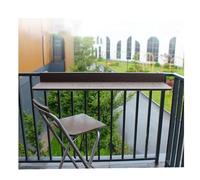 Tavolino da appendere alla ringhiera del balcone, Tavolo pieghevole regolabile con ringhiera for balcone, L60-120x27-37 cm, allume resistente alle intemperie, piega 9 , 50 kg(L120*w27cm/L47.2*w10.6IN)