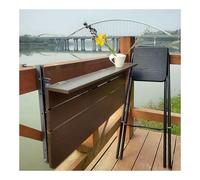 Tavolino da appendere alla ringhiera del balcone, Tavolo pieghevole regolabile con ringhiera for balcone, L60-120x27-37 cm, allume resistente alle intemperie, piega 9 , 50 kg(L100*w37cm/L39.4*W14.6IN)