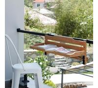 Tavolino da Balcone, Tavolo sospeso per ringhiera, Tavolo Laterale Pieghevole a Parete Resistente alle intemperie, scrivania a Parete Galleggiante per Piccoli spazi, Tavolo da Bar