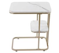 Tavolino da caffè a forma di C, in MDF e ferro, accanto al tavolo, decorazione per mobili per la casa (colore dell'immagine 1)