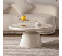 Tavolino da caffè asimmetrico a forma di nuvola con gambe di supporto cilindriche robuste e stabili, elegante tavolino centrale per l'arredamento di casa dalla forma irregolare.,E round 31.5in