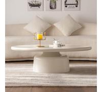 Tavolino da caffè asimmetrico a forma di nuvola con gambe di supporto cilindriche robuste e stabili, elegante tavolino centrale per l'arredamento di casa dalla forma irregolare.,F oval 45.67