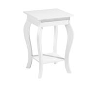 Tavolino da caffè bianco con ripiano portaoggetti Avon