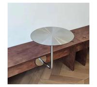 Tavolino da caffè classico da bistrot con piano di lavoro in acciaio inossidabile e porta carte di credito a forma di L, tavolino moderno da parete in metallo per arredamento bar (30 x 45 cm)