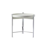 Tavolino da Caffè Compose Ø50 Bianco Cromo