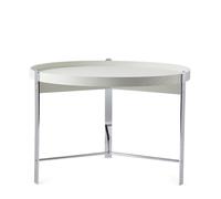 Tavolino da Caffè Compose Ø70 Bianco Cromo