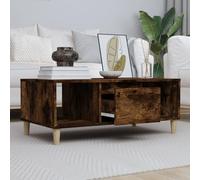 Tavolino da caffè con incenso, 90 x 50 x 36,5 cm, materiale in legno con stoccaggio, moderno Coffee Table for Living Room, Durable Eucalyptus Wood Legs, Easy Assembly