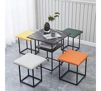 Tavolino da caffè con poggiapiedi impilabile, rotelle, cubo impilabile con rotelle girevoli e scrivania laterale, sgabello da divano, sgabello in pelle con poggiapiedi, tavolino laterale adatto for so