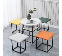 Tavolino da caffè con poggiapiedi impilabile, rotelle, cubo impilabile con rotelle girevoli e scrivania laterale, sgabello da divano, sgabello in pelle con poggiapiedi, tavolino laterale adatto for so