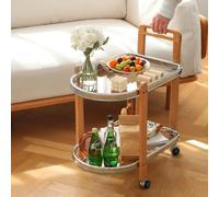 Tavolino da caffè con ripiani portaoggetti, carrello mobile da bar per l'organizzazione del soggiorno