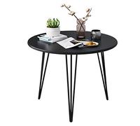 Tavolino da caffè da camera da letto Tavolino nordico semplice Negozio per il tempo libero Tavolino rotondo da salotto Tavolino da tè （40/50/60cm） (Color : Schwarz, Size : 40cm)