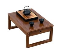 Tavolino da caffè giapponese in bambù con cassetto portaoggetti per tatami, tavolo decorativo da meditazione per soggiorno e ricevimento, 70 x 50 x 35 cm, design Zen moderno