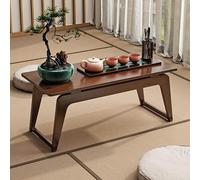Tavolino da caffè giapponese in bambù, rettangolare, per meditazione e studio, design multifunzionale per finestra a bovindo e tatami