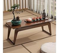 Tavolino da caffè giapponese in bambù, rettangolare, per meditazione e studio, design multifunzionale per finestra a bovindo e tatami