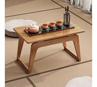 Tavolino da caffè giapponese in bambù, rettangolare, per meditazione e studio, design multifunzionale per finestra a bovindo e tatami