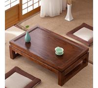 Tavolino da Caffè Giapponese in Tatami, Tavolino Basso in Legno Massello per Sedersi a Terra, Tavolo da Altare La Meditazione per Soggiorno, Camera da Letto(Brown,100x60x30cm/39x24x12in)