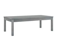 Tavolino da Caffè Grigio Legno Massello di Acacia 100x50x33 cm per Esterni, Resistente agli Agenti Atmosferici, Elegante Tavolino da Giardino e Terrazza con Piano a Doghe, Ideale per Patio e Piscina