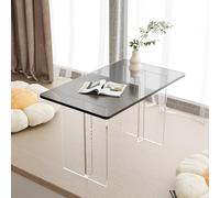 Tavolino da caffè in acrilico trasparente, design moderno per piccoli spazi, elegante tavolino da soggiorno, perfetto da abbinare a qualsiasi tappeto