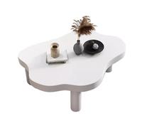 Tavolino da caffè in legno con tavola ispessita simile a una nuvola, supporto stabile, struttura trasparente per soggiorno, appartamento, ufficio