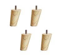 Tavolino da caffè in legno massello con design a cono obliquo, asta filettata M8, capacità 200 kg, 4 misure (10 cm, 15 cm, 30 cm) - eleganti piedini da scrivania per divano