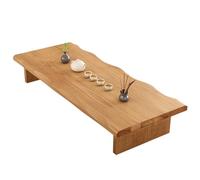 Tavolino da caffè in legno massello, design con gambe audaci, per casa, ufficio, studio o balcone, perfetto per l'ora del tè e il relax, 140 x 60 x 35 cm