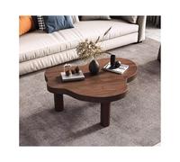 Tavolino da caffè in legno massello, elegante design a nuvola, multifunzionale per soggiorno, divano e altro