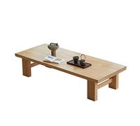 Tavolino da caffè in legno massello in stile giapponese per piccoli spazi, tavolo Zen Kang per camera da letto, sala da pranzo o balcone (B100 x 60 x 38 cm)