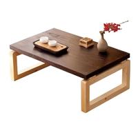 Tavolino da caffè in legno massello, semplice, pieghevole, stile giapponese, ideale per soggiorno e camera da letto, scrivania versatile o tavolo tatami