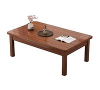 Tavolino da caffè in legno massello, stile giapponese, tavolino da tè per soggiorno, costruzione durevole, design rustico, 100 cm