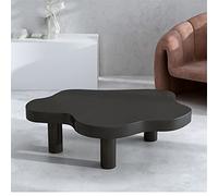Tavolino da caffè in legno massello tavolino basso soggiorno tavolo centrale piccolo appartamento tavolino tavolino nero bianco (colore: nero, taglia (E