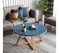 Tavolino da caffè in legno massello, tavolino rotondo moderno per soggiorno, piccolo tavolo centrale, tavolino in stile nordico, design versatile ed elegante