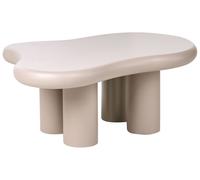 Tavolino da caffè in PVC Piano in MDF Forma ovale tortora Ondle