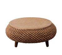 Tavolino da caffè in rattan, fatto a mano, stile vintage, con contenitore, per soggiorno, balcone, bar, ideale per picnic e sala da pranzo