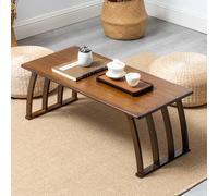 Tavolino da caffè in stile cinese in bambù, compatto, per soggiorno e balcone, design moderno salvaspazio per piccole aree, ideale per sale da pranzo e spazi lounge