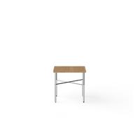 Tavolino da Caffè Inline 40x40 Acciaio Inossidabile/rovere