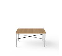 Tavolino da caffè Inline 80x80 acciaio inossidabile/rovere