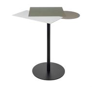 tavolino da caffe kandy Base nera ,bianco marmo ,giada ,sabbia in Ferro 55x44Px55Hcm