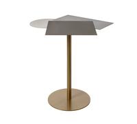 tavolino da caffe kandy Base oro laccato ,avorio ,sabbia ,fango in Ferro 55x44Px55Hcm